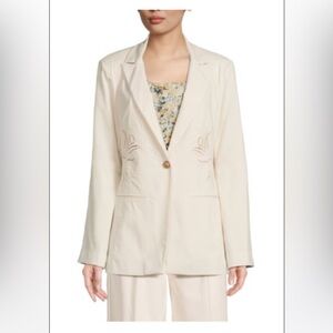 Sam Edelman Sire Embroidered Fit&Flare Blazer
52% nylon,46% viscose,2% spandex